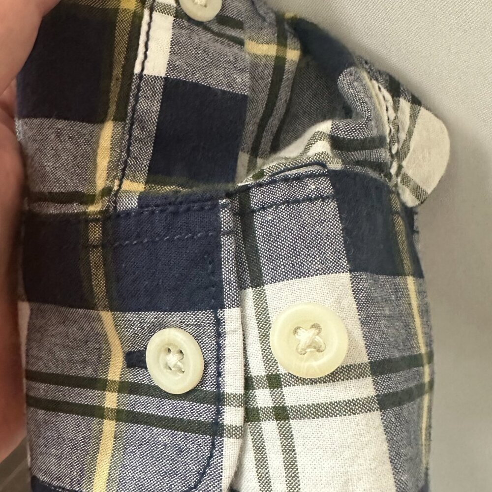 Blue, Yellow & White Mossimo Supply XL Flannel Shirt 100% Cotton - Picture 9 of 11